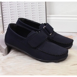 Mocasines niño con velcro azul marino Kornecki 6804 3