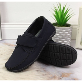 Mocasines niño con velcro azul marino Kornecki 6804 4