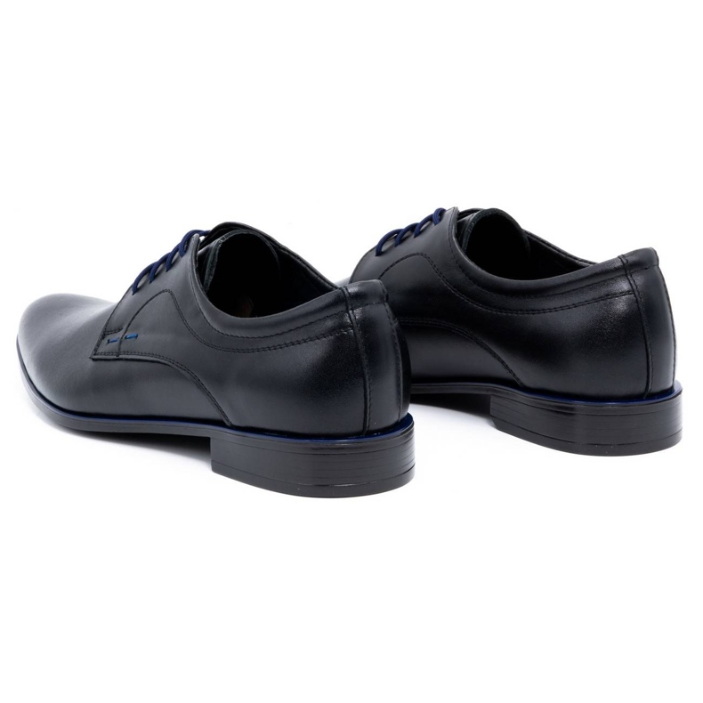Olivier Zapatos de vestir hombre piel 277 negro con azul 4
