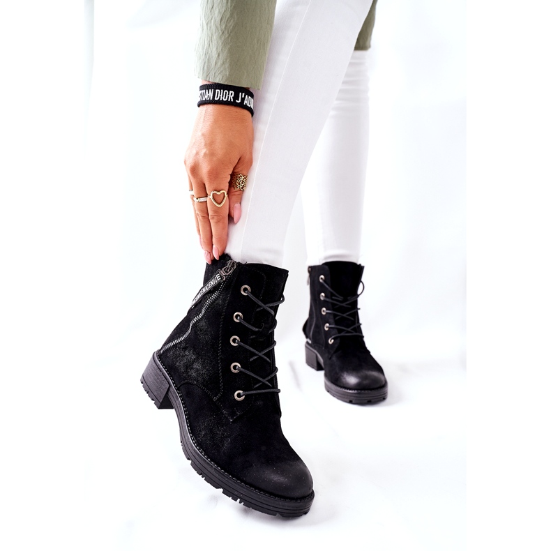 Vinceza Botas de trabajo para mujer con aislamiento negro 1