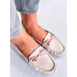 Mocasines mujer clasicos Kamila Beige 3
