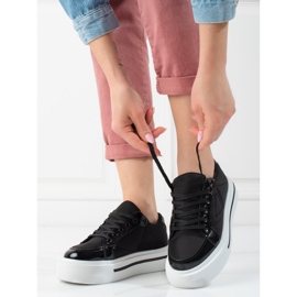 Deportivas mujer plataforma Shelovet negras negro 1