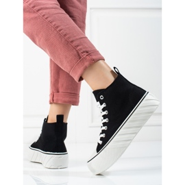 Deportivas altas Shelovet negras para mujer negro 3