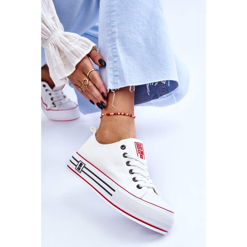 Sneakers Mujer Tejido Plataforma Big Star LL274180 Blanco 2