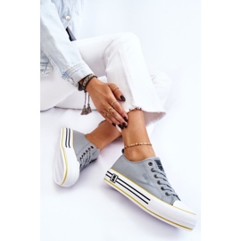 Sneakers De Mujer De Tela Con Plataforma Big Star LL274183 Azul Claro 8