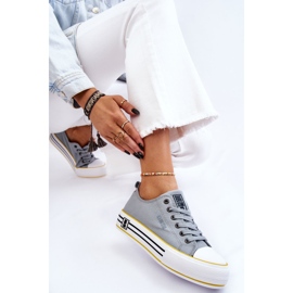 Sneakers De Mujer De Tela Con Plataforma Big Star LL274183 Azul Claro 7