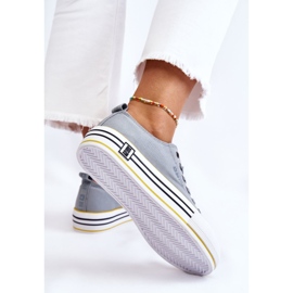 Sneakers De Mujer De Tela Con Plataforma Big Star LL274183 Azul Claro 3