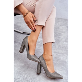 PA1 Bombas Brillantes En Un Tacón Plata Elmira 4 PA1 Bombas Brillantes En Un Tacón Plata Elmira 4