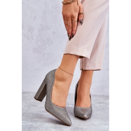 PA1 Bombas Brillantes En Un Tacón Plata Elmira 1 PA1 Bombas Brillantes En Un Tacón Plata Elmira 1