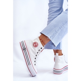 Sneakers Mujer Plataforma Alta Textil Big Star LL274185 Blanco 4