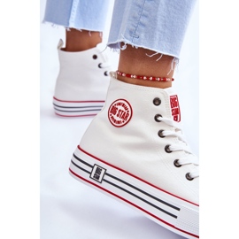 Sneakers Mujer Plataforma Alta Textil Big Star LL274185 Blanco 5