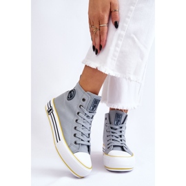 Sneakers Mujer Alta Textil Plataforma Big Star LL274188 Azul Claro 1