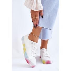 Zapatillas De Mujer Con Una Plataforma De Colores Big Star LL274237 Blanco 1