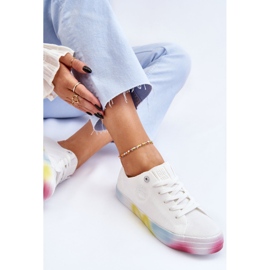 Zapatillas De Mujer Con Una Plataforma De Colores Big Star LL274237 Blanco 7