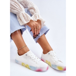 Zapatillas De Mujer Con Una Plataforma De Colores Big Star LL274237 Blanco 8