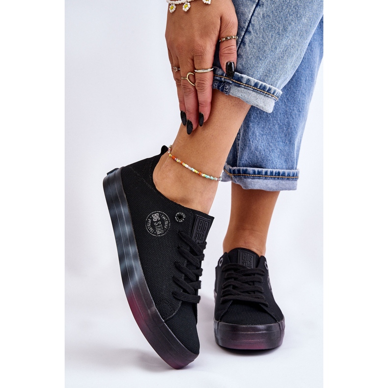 Zapatillas De Mujer Con Una Plataforma Colorida Big Star LL274239 Negro 1