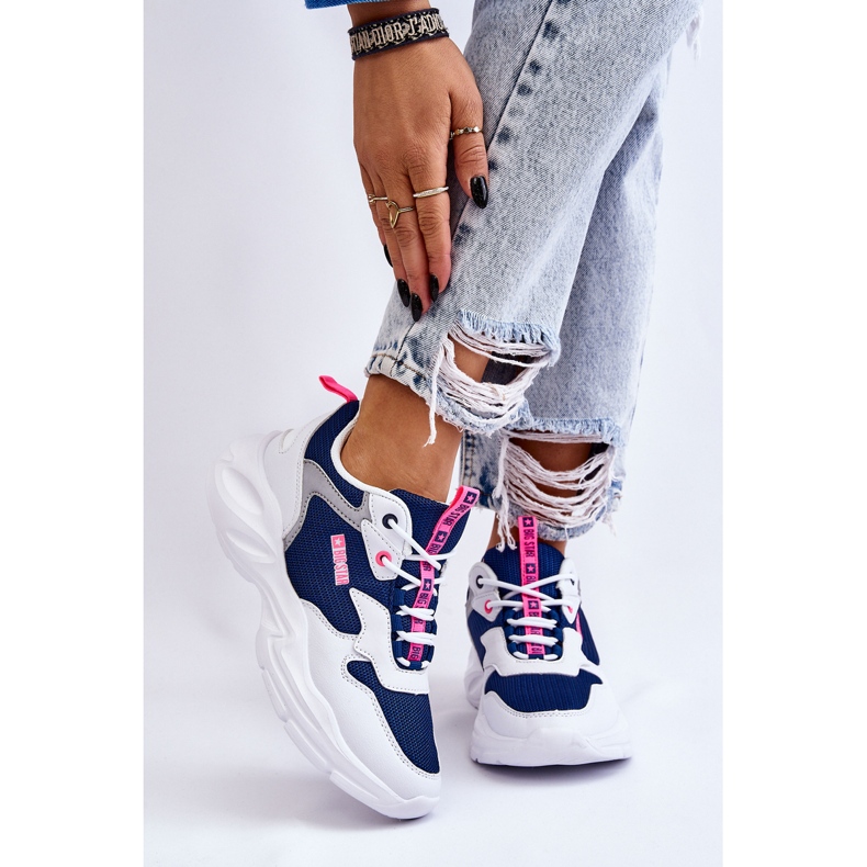 Zapatillas Deportivas Ligeras Mujer Big Star LL274376 Blanco y Azul Marino 1