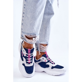 Zapatillas Deportivas Ligeras Mujer Big Star LL274376 Blanco y Azul Marino 3