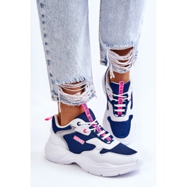 Zapatillas Deportivas Ligeras Mujer Big Star LL274376 Blanco y Azul Marino 5