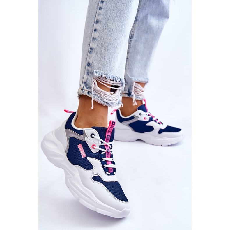 Zapatillas Deportivas Ligeras Mujer Big Star LL274376 Blanco y Azul Marino 2