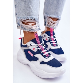 Zapatillas Deportivas Ligeras Mujer Big Star LL274376 Blanco y Azul Marino 8