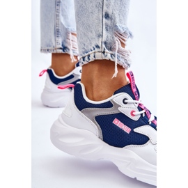 Zapatillas Deportivas Ligeras Mujer Big Star LL274376 Blanco y Azul Marino 6