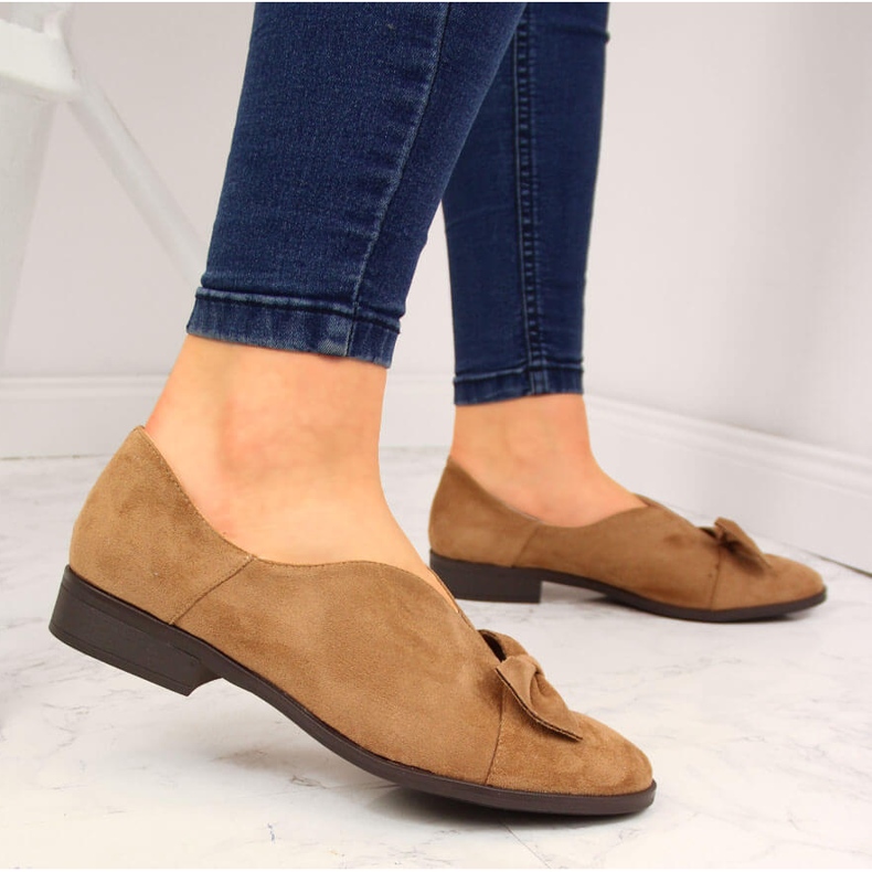 Zapatos de mujer con lazo beige Jezzi 2