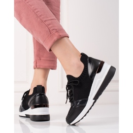 Zapatillas de mujer con parte superior flexible. negro 3