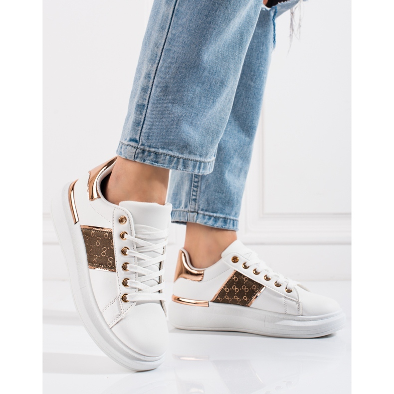 Deportiva plataforma Shelovet blanca blanco 1