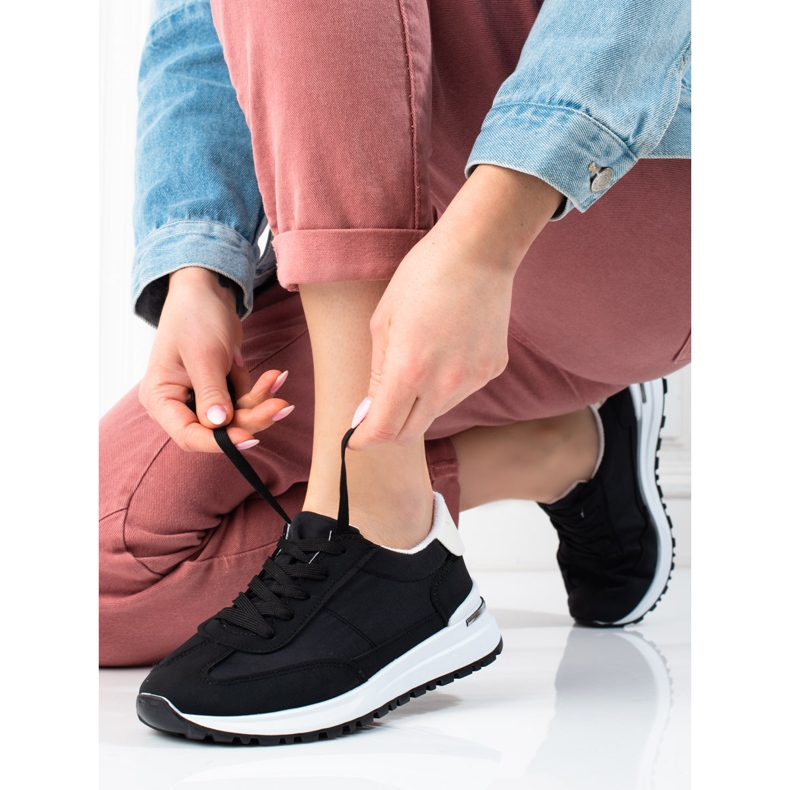 Deportivas ligeras de mujer negras Shelovet negro 2