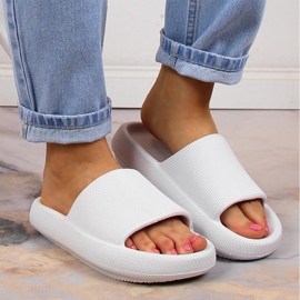 Pantuflas de mujer con plataforma blancas Vinceza 48801 blanco 8