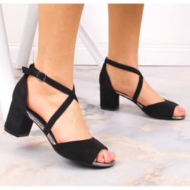 Sandalias tacón mujer Vinceza 20193 ante negro 4