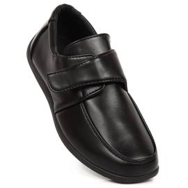 Zapatos de comunión para niño American Club 52/23 negros con velcro 1