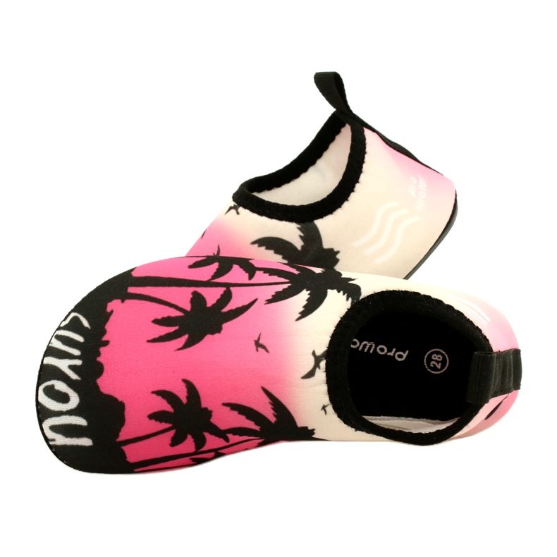 Zapatillas de agua ProWater neopreno rosa-negro rosado 4