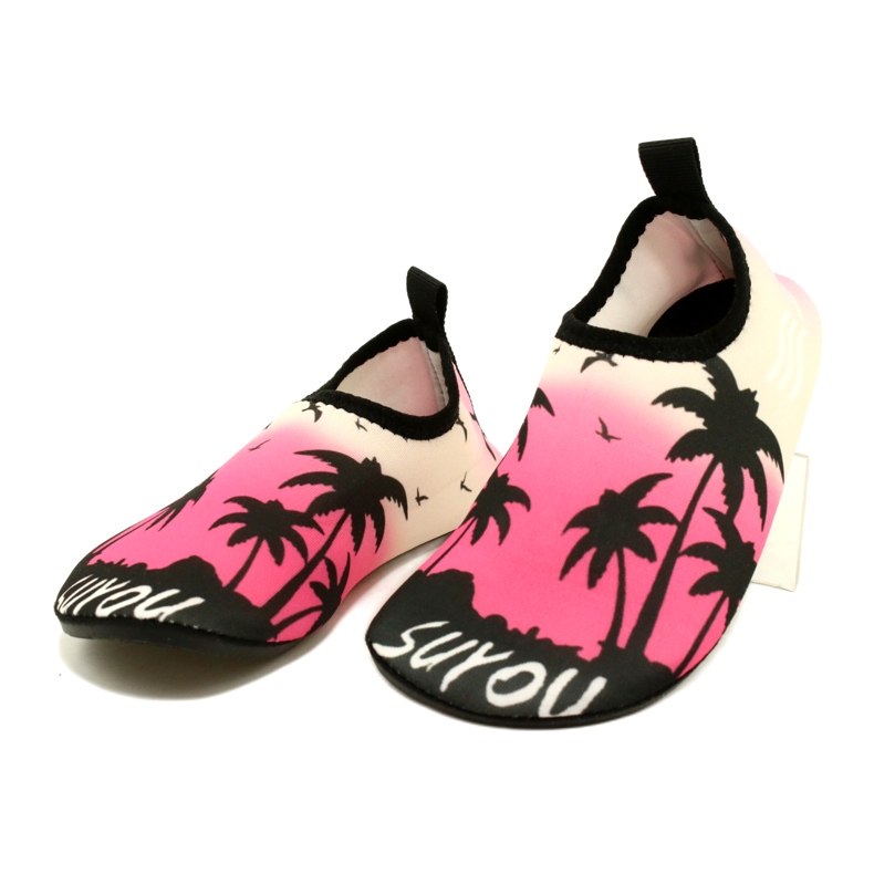 Zapatillas de agua ProWater neopreno rosa-negro rosado 2