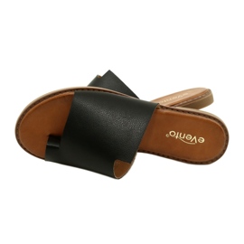 Evento Black Flip-Flops Women's Flip-Flops Evalo 22SD35-4586 Negro 4