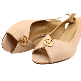 Evento Sandalias para mujeres con una decoración dorada 23SD35-5480 Rosa/dorado 6