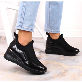 News Zapatos mujer cuña negros Vinceza 4000 4