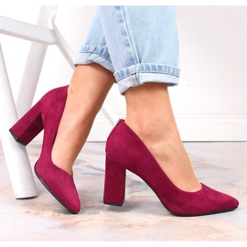 Salones de mujer Sergio Leone PB216 en punta de ante rosa 1