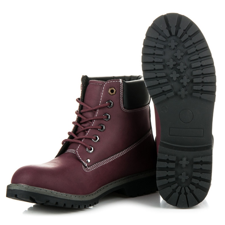 Mckeylor Botas de montaña mujer granate rojo 2