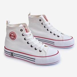 Sneakers Mujer Plataforma Alta Textil Big Star LL274185 Blanco 9