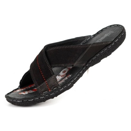 Kampol Babuchas hombre piel 200/3 nubuck negro 3