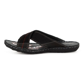 Kampol Babuchas hombre piel 200/3 nubuck negro 4