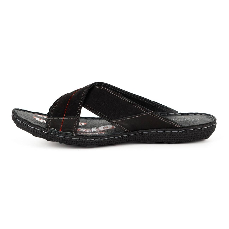 Kampol Babuchas hombre piel 200/3 nubuck negro 4