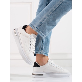 Zapatos deportivos de mujer Shelovet blanco con un patrón. 3