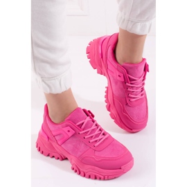Deportivas mujer Shelovet fucsia rosado 2