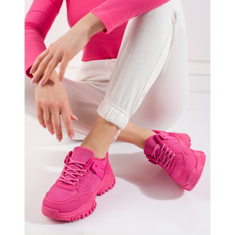 Deportivas mujer Shelovet fucsia rosado 1