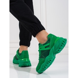 Deportivas de mujer Shelovet verdes 2
