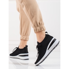 Deportivas de mujer calcetín cuña Shelovet negro 2 Deportivas de mujer calcetín cuña Shelovet negro 2