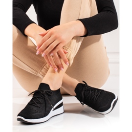 Deportivas de mujer calcetín cuña Shelovet negro 1 Deportivas de mujer calcetín cuña Shelovet negro 1